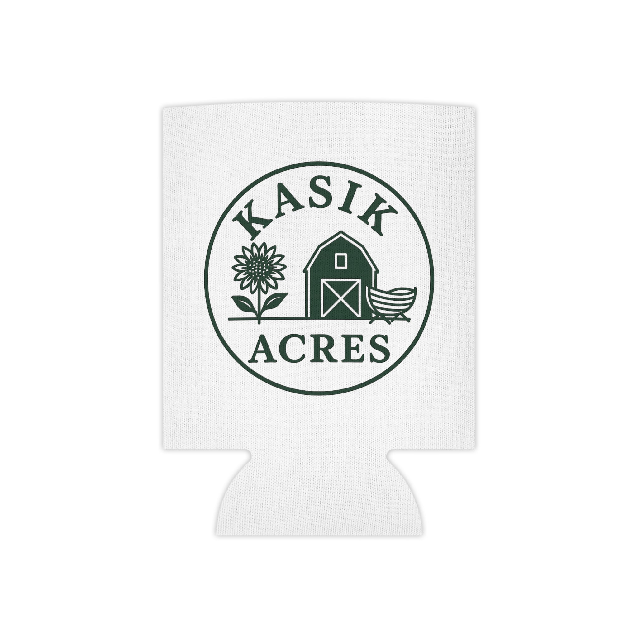 Kasik Acres Logo Can Cooler - Free Shipping, Drink Sleeve, Beverage Insulator, Beer Holder, Party Favor