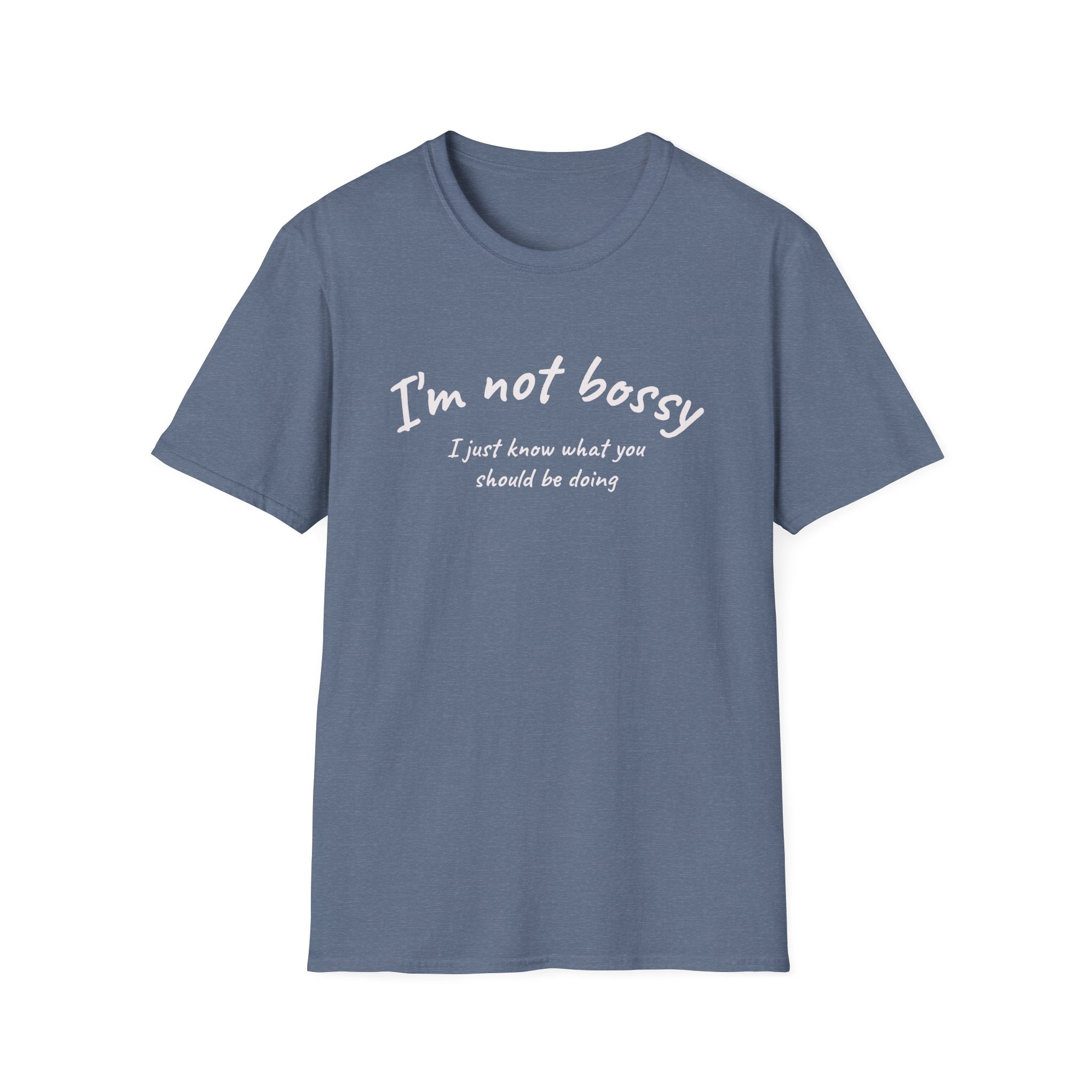 Humorous Unisex Softstyle T-Shirt - "I'm not bossy, I just know what you should be doing" - Perfect for Gifts, Casual Wear, Birthdays, [...]