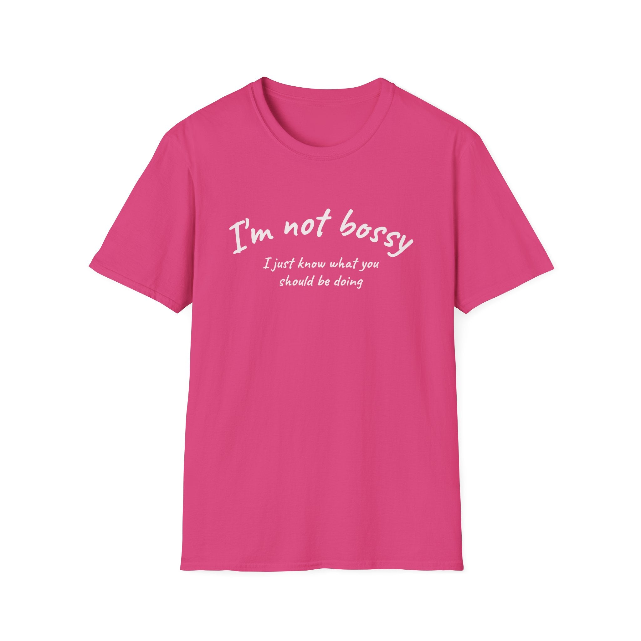 Humorous Unisex Softstyle T-Shirt - "I'm not bossy, I just know what you should be doing" - Perfect for Gifts, Casual Wear, Birthdays, [...]