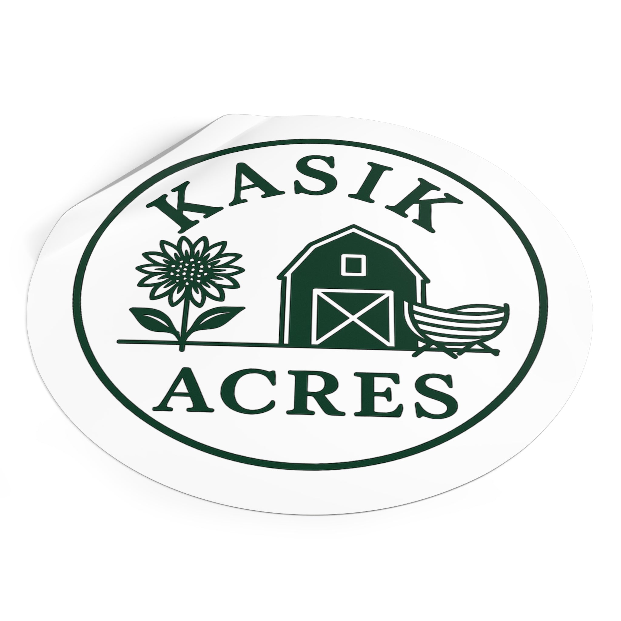 Vinyl Sticker, Kasik Acres Logo Wear