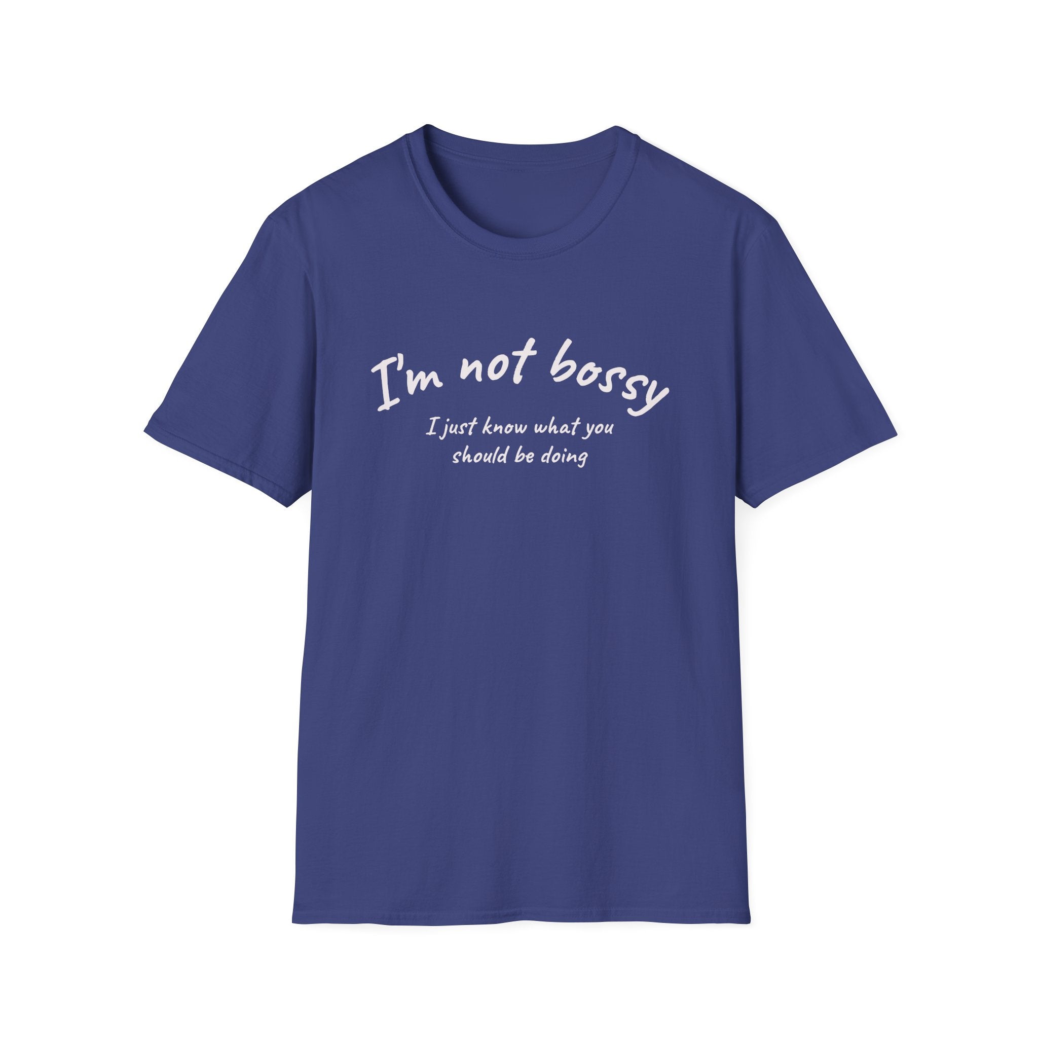 Humorous Unisex Softstyle T-Shirt - "I'm not bossy, I just know what you should be doing" - Perfect for Gifts, Casual Wear, Birthdays, [...]