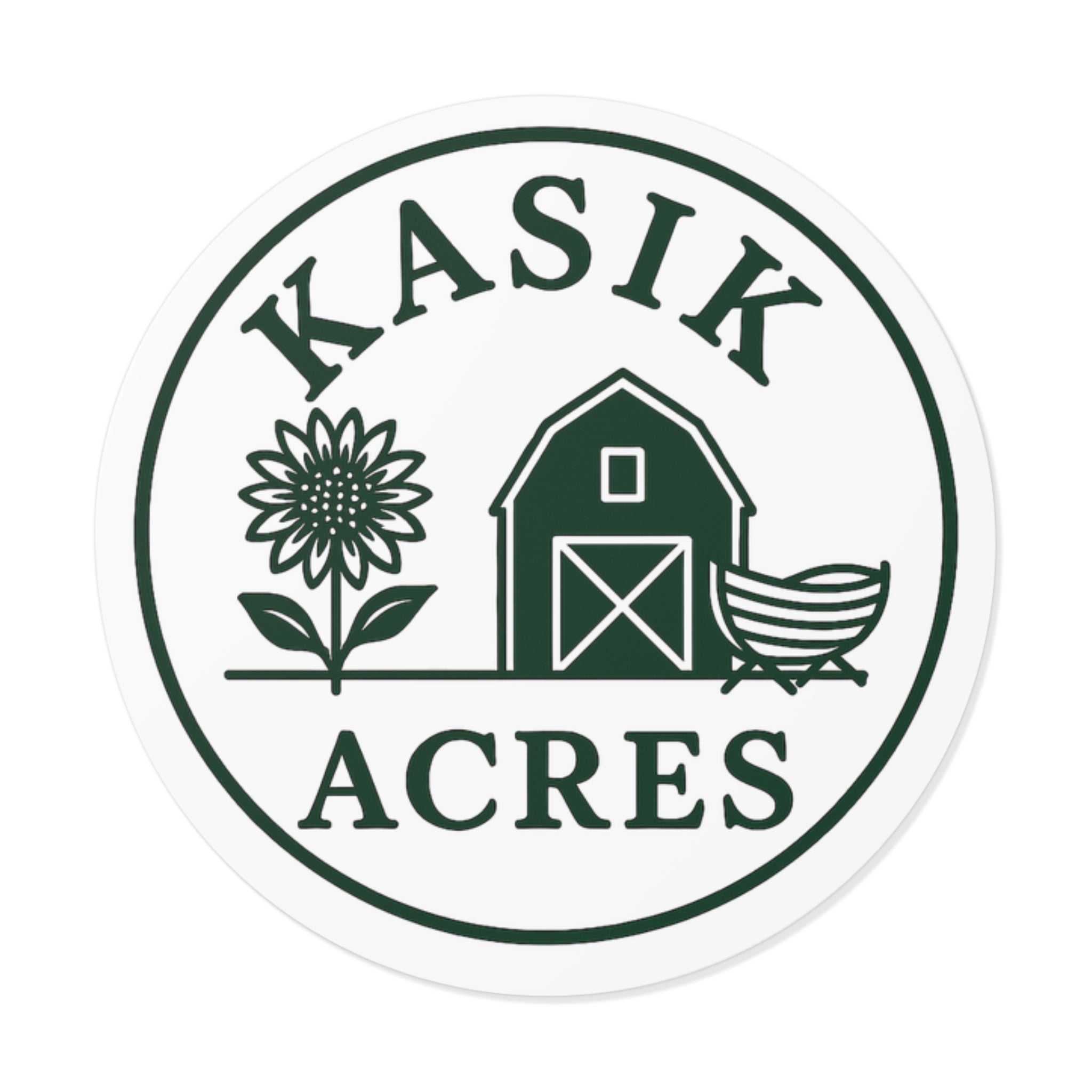 Vinyl Sticker, Kasik Acres Logo Wear