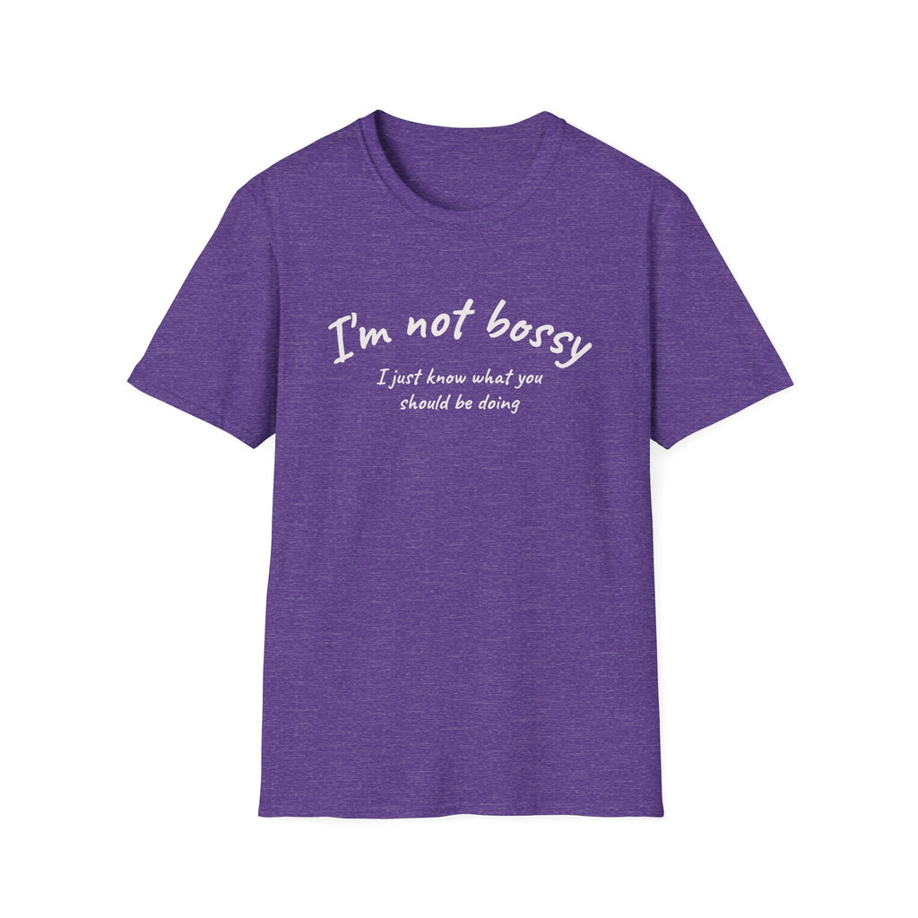 Humorous Unisex Softstyle T-Shirt - "I'm not bossy, I just know what you should be doing" - Perfect for Gifts, Casual Wear, Birthdays, [...]