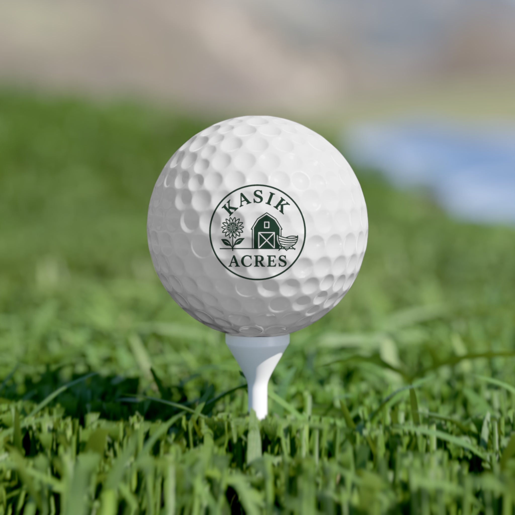 Golf Balls Set of 6, Free Shipping, Kasik Acres Logo,