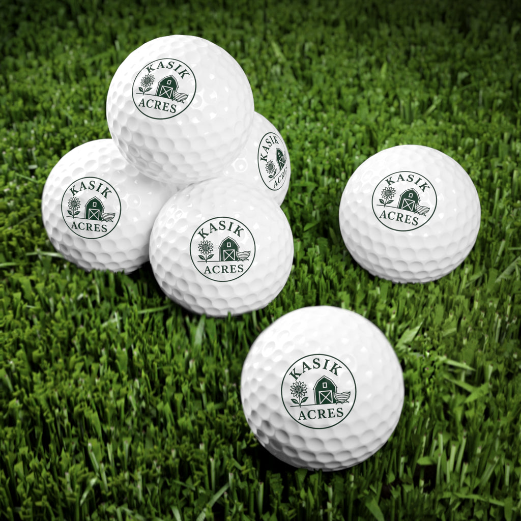 Golf Balls Set of 6, Free Shipping, Kasik Acres Logo,