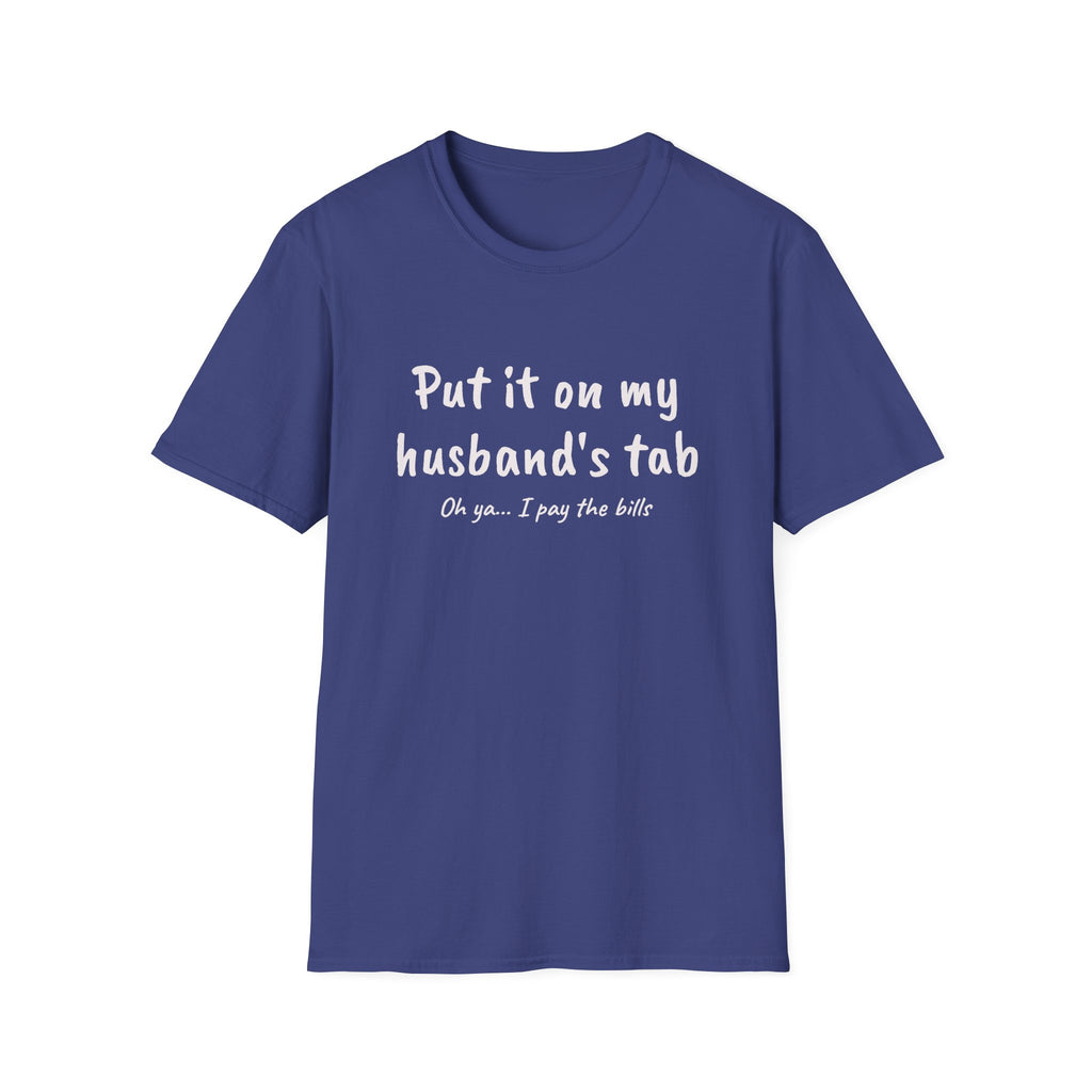 Put It On My Husbands Tab Funny T-Shirt
