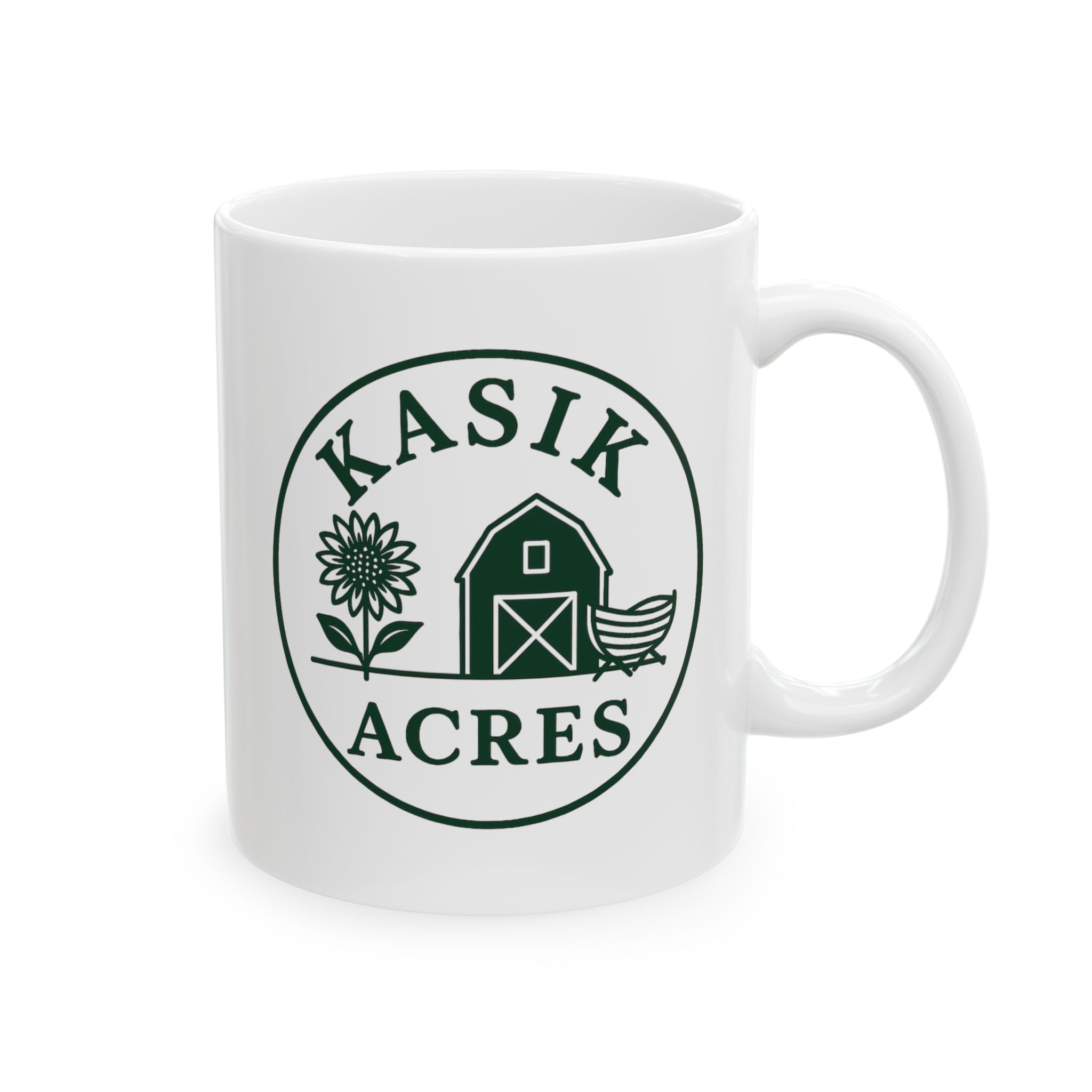 Ceramic Mug, Kasik Acres Logo Wear