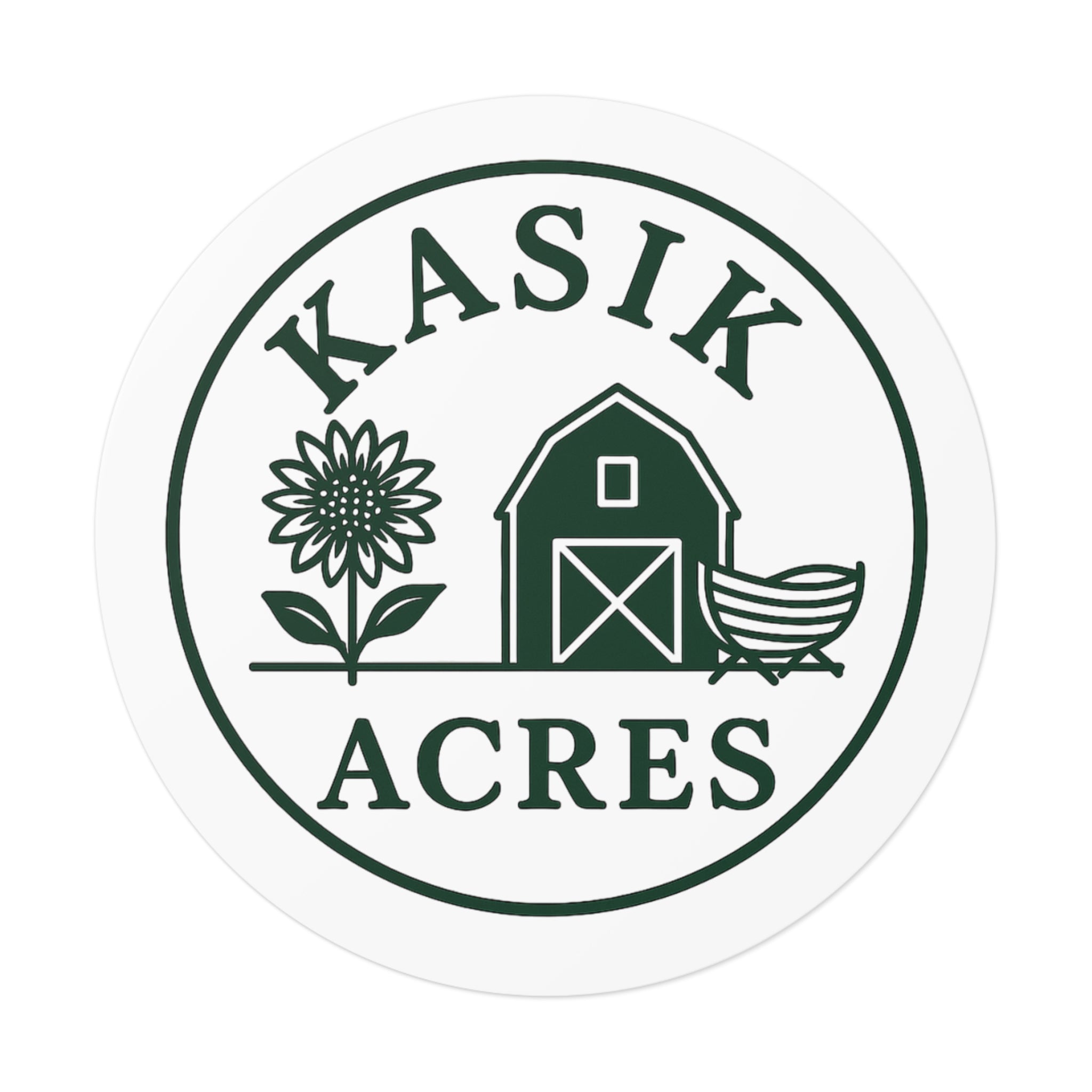 Vinyl Sticker, Kasik Acres Logo Wear