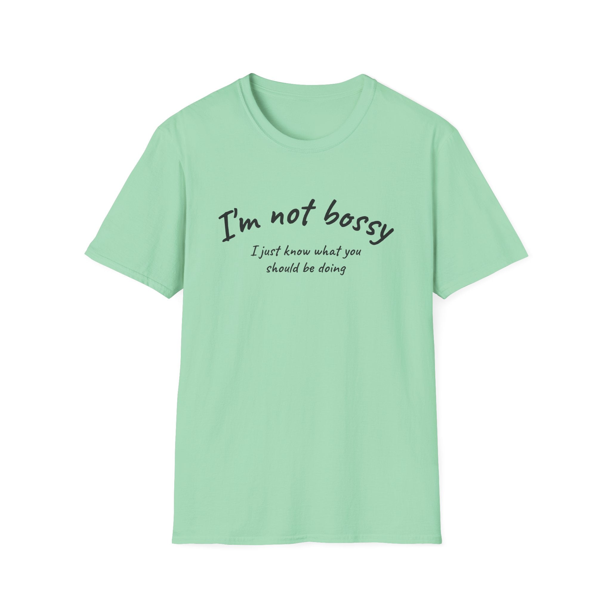 Humorous Unisex Softstyle T-Shirt - "I'm not bossy, I just know what you should be doing" - Perfect for Gifts, Casual Wear, Birthdays, [...]