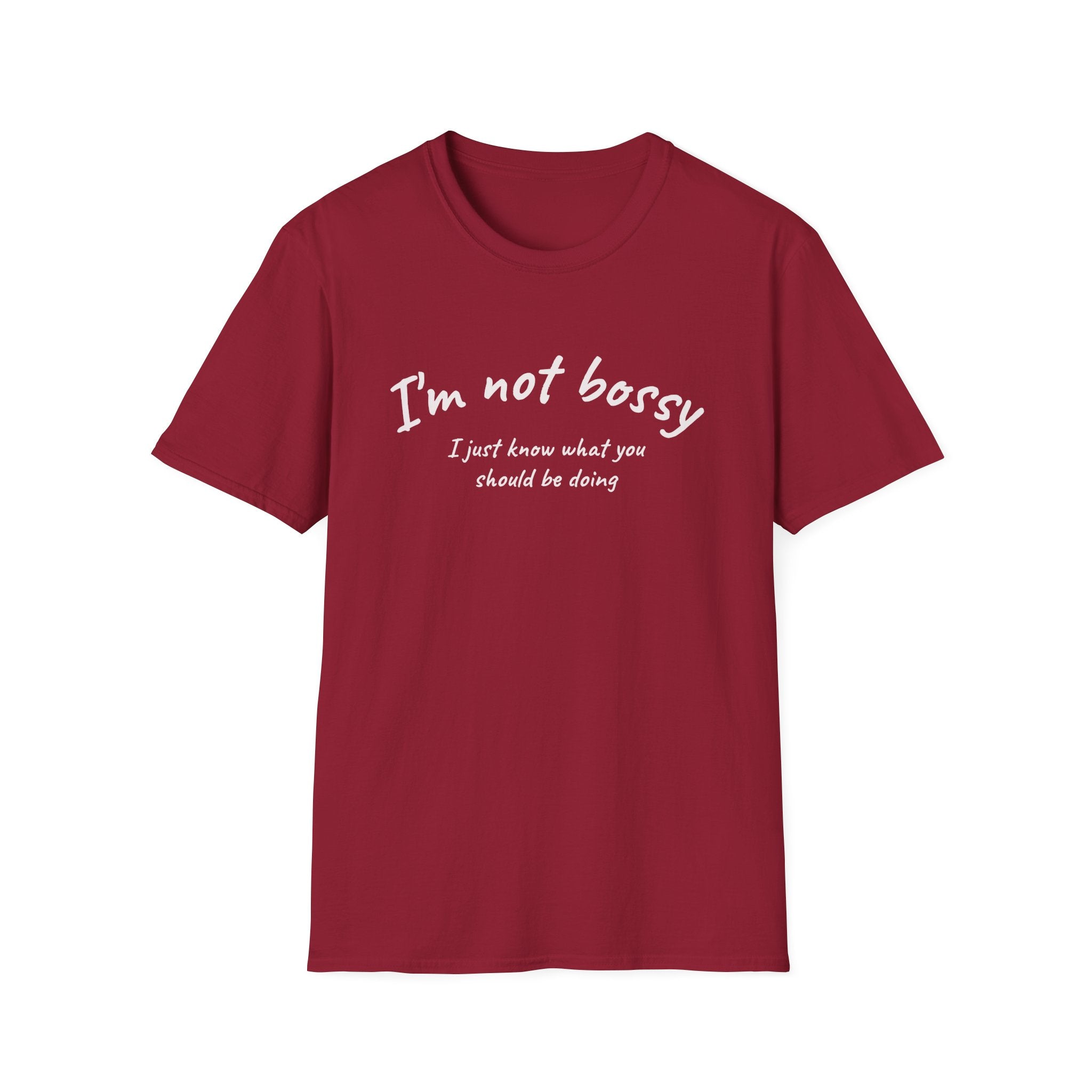 Humorous Unisex Softstyle T-Shirt - "I'm not bossy, I just know what you should be doing" - Perfect for Gifts, Casual Wear, Birthdays, [...]