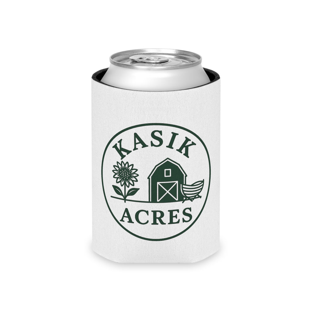 Kasik Acres Logo Can Cooler - Free Shipping, Drink Sleeve, Beverage Insulator, Beer Holder, Party Favor